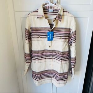 Columbia womens calico basin shirt jacket medium cream colored new with tag